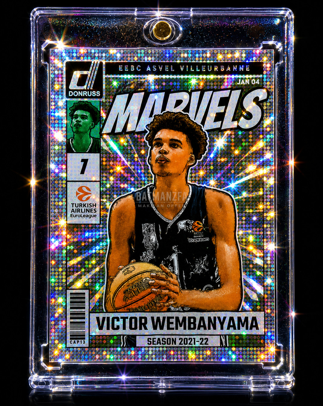 VICTOR WEMBANYAMA SILVER DISCO REFRACTOR RARE ROOKIE Uniform Card Spurs GOAT