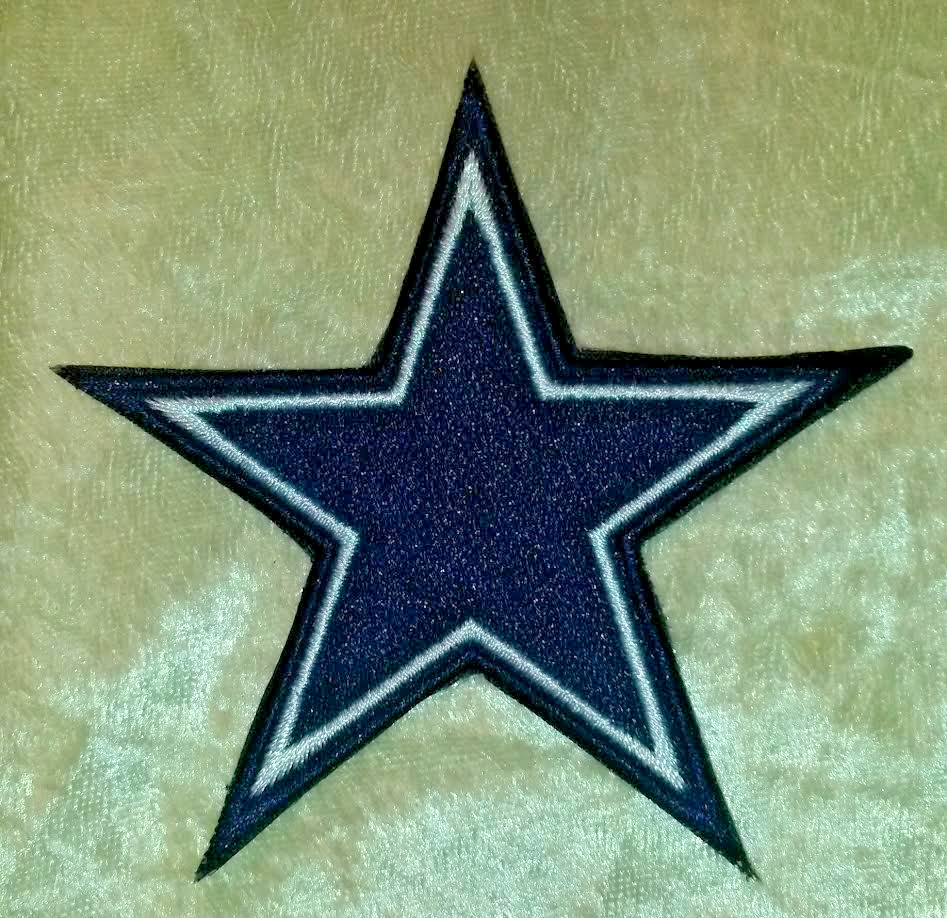 Dallas Cowboys 3.25″ Star Iron On Embroidered Patch ~Free Tracking!