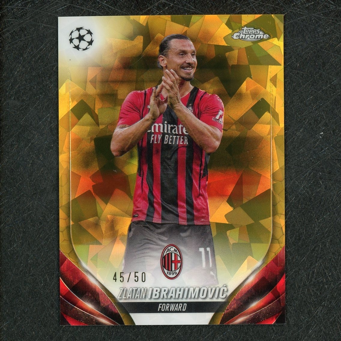 2024 Topps Chrome Sapphire Zlatan Ibrahimovic Variation Gold 45/50 AC Milan 6669