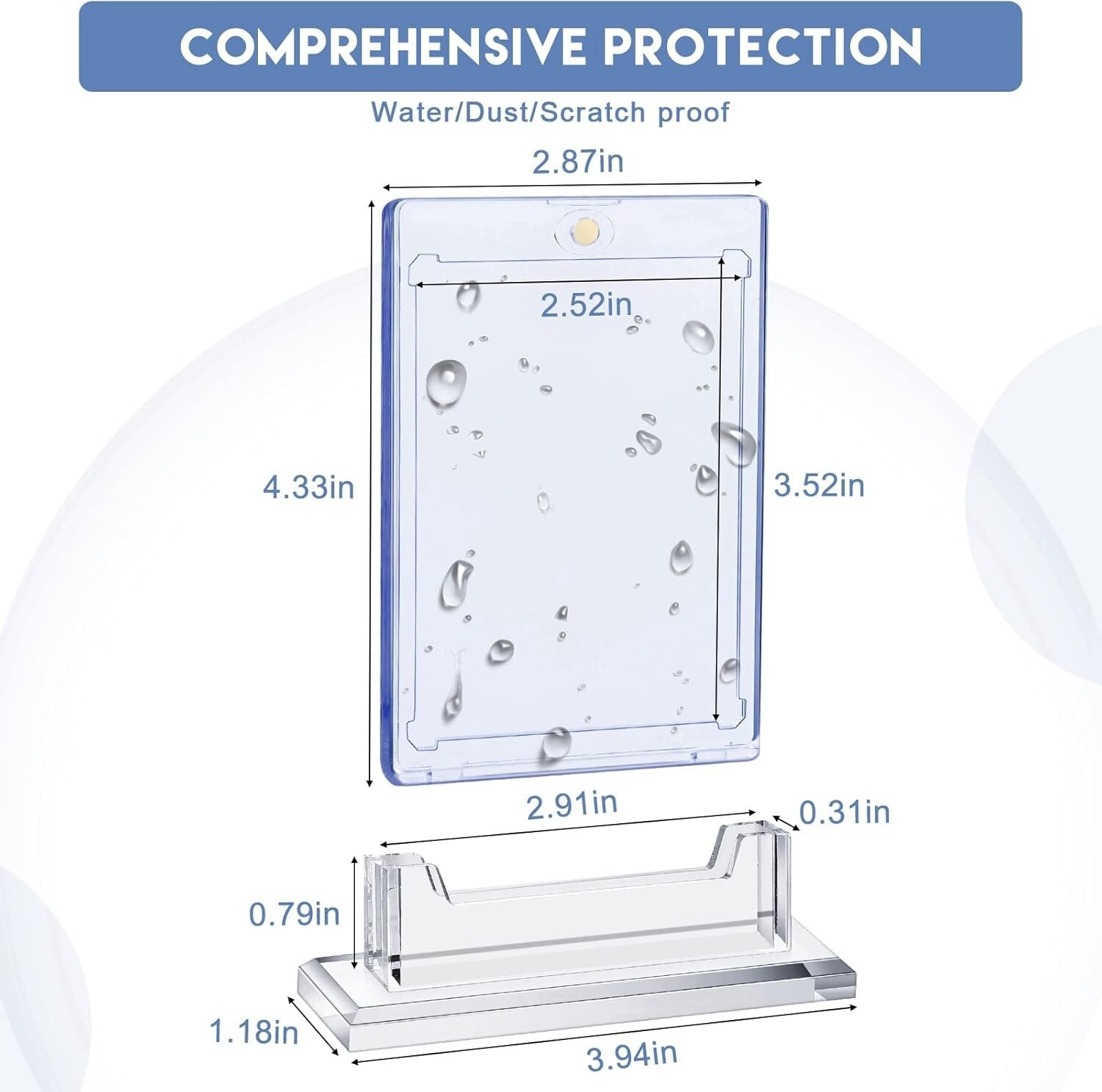 6 – Magnetic Card STANDS For Trading Card – Holds 35Pt Hard – STAND ONLY