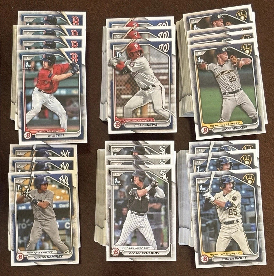 Huge (500) 2024 Bowman 1st Rookie Card RC Lot Dylan Crews Kyle Teel Cooper Pratt