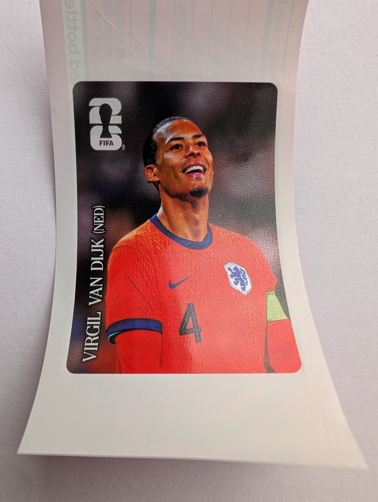 COCA-COLA Panini World Cup 2026 NETHERLANDS VIRGIL VAN DIJK STICKER