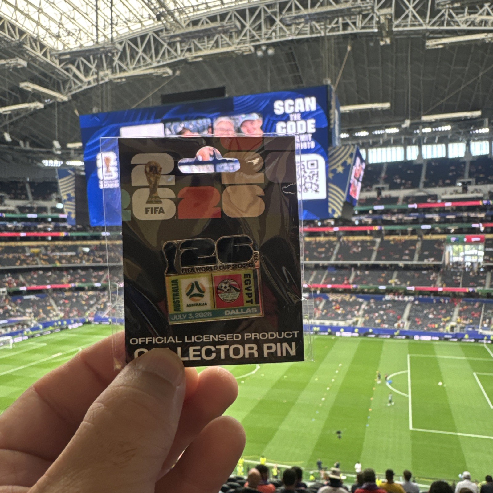 Fifa MatchDay Pin World Cup Australia/Egypt Dallas 7/3/26 Rare Limited Edition