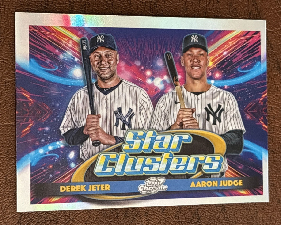 2025 Topps Cosmic Chrome Dual Star Clusters Derek Jeter Aaron Judge #DSC-1 Yanks