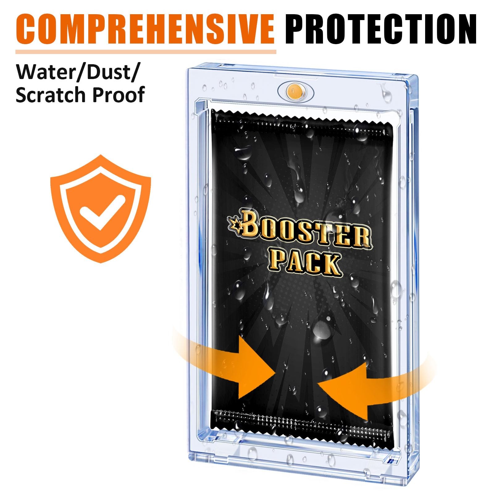2 Pack Magnetic Booster Pack Holder UV Protection Crystal Clear Display