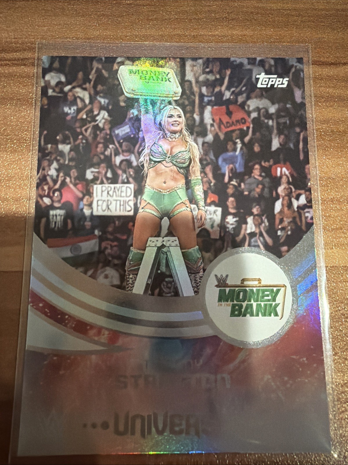 2025 Topps WWE Universe Tiffany Stratton Money In The Back Event Variation #270