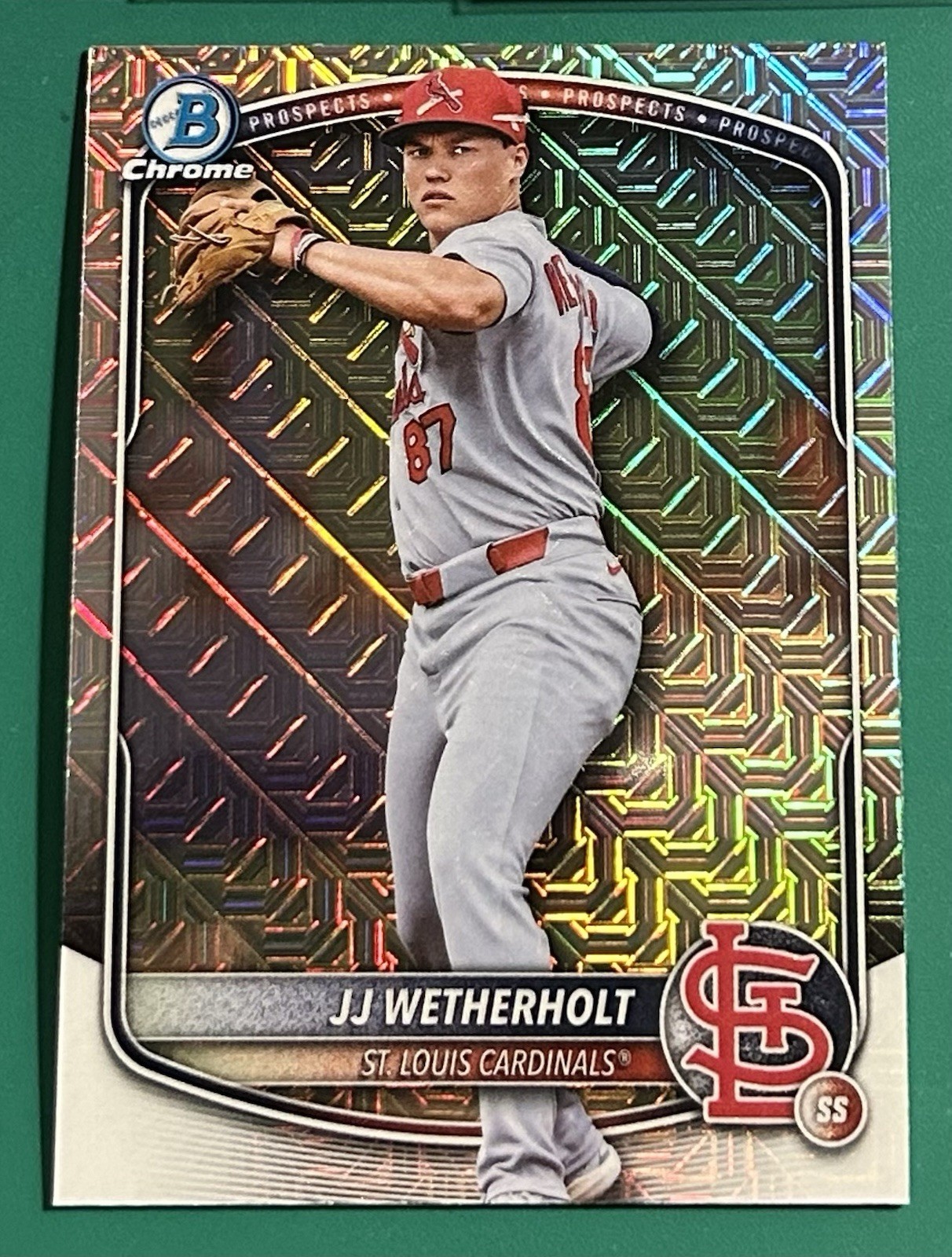 2025 Bowman Draft JJ Wetherholt Chrome Mojo Refractor #BDC -145 Cardinals