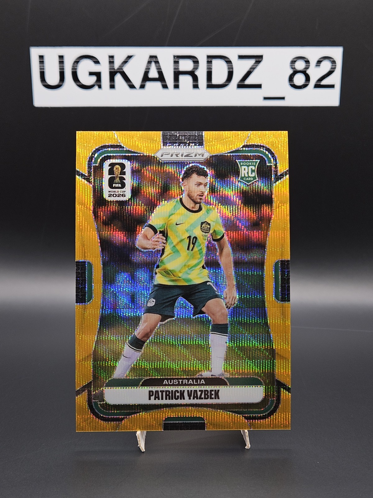 2026 Panini Prizm FIFA World Cup Patrick Yazbek RC Gold Wave /10 #141 Australia