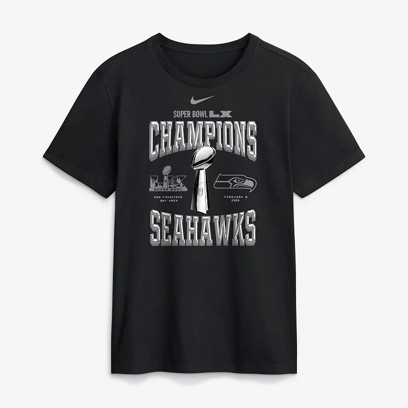 Nike Seattle Seahawks Super Bowl LX Champions Locker Room Trophy T-Shirt