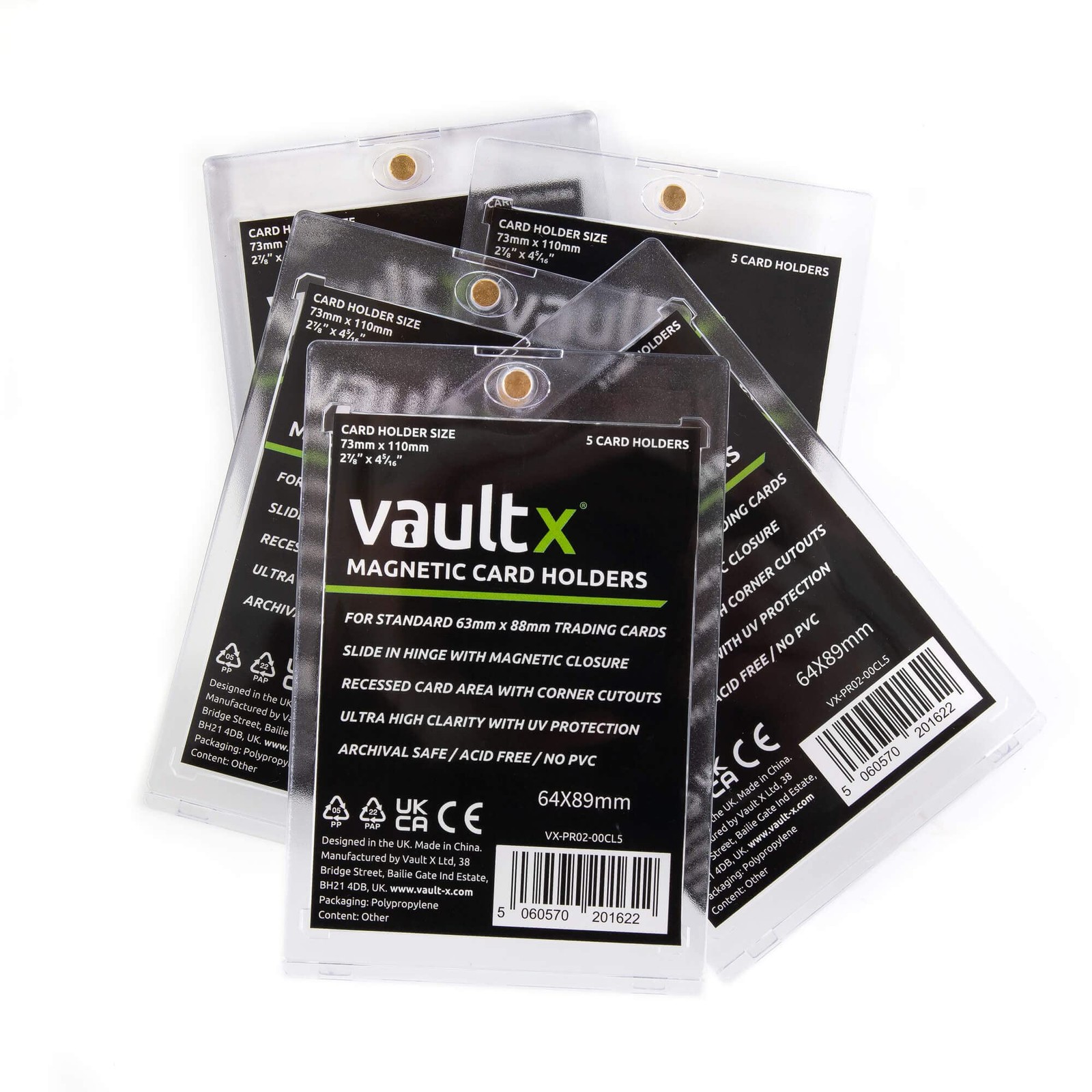 Magnetic 35pt (5 Pack), Clear Touch Hard Cases, UV Protection, for Trading Cards
