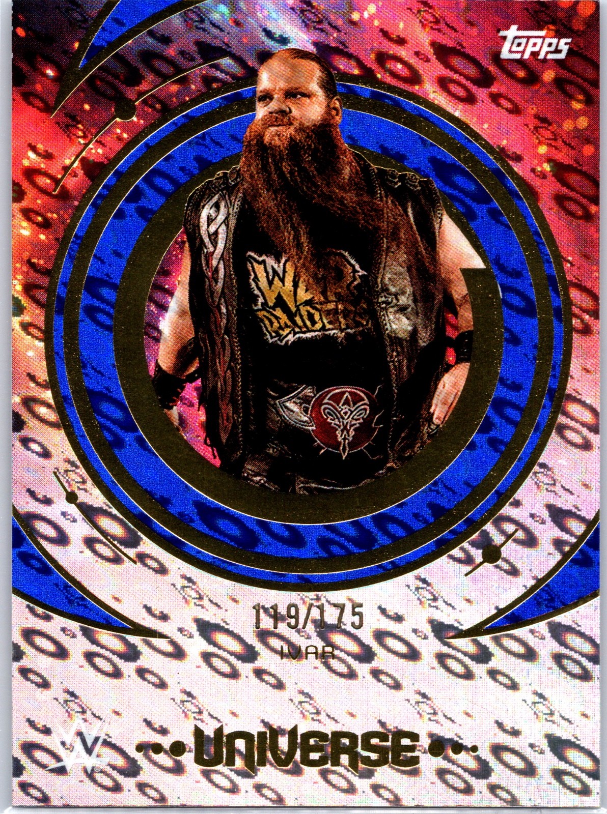2025 Topps Universe WWE Ivar Blue Pulse /175