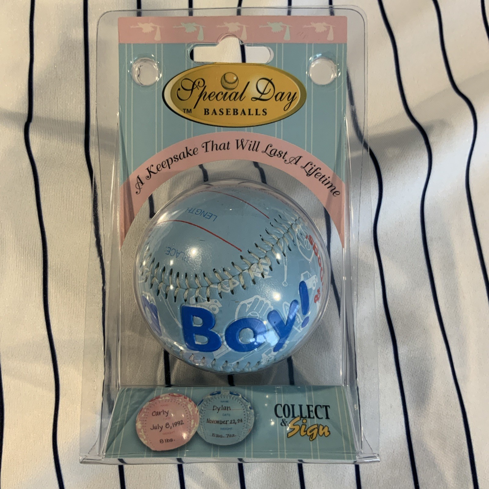 It’s A Boy! Keepsake Birth Announcement Baby Souvenir Baseball Ball