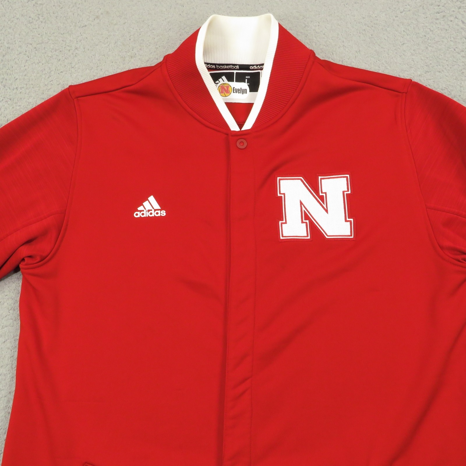 Nebraska Cornhuskers Jacket Mens Large Player Issued Huskers Warmup Shoot Around