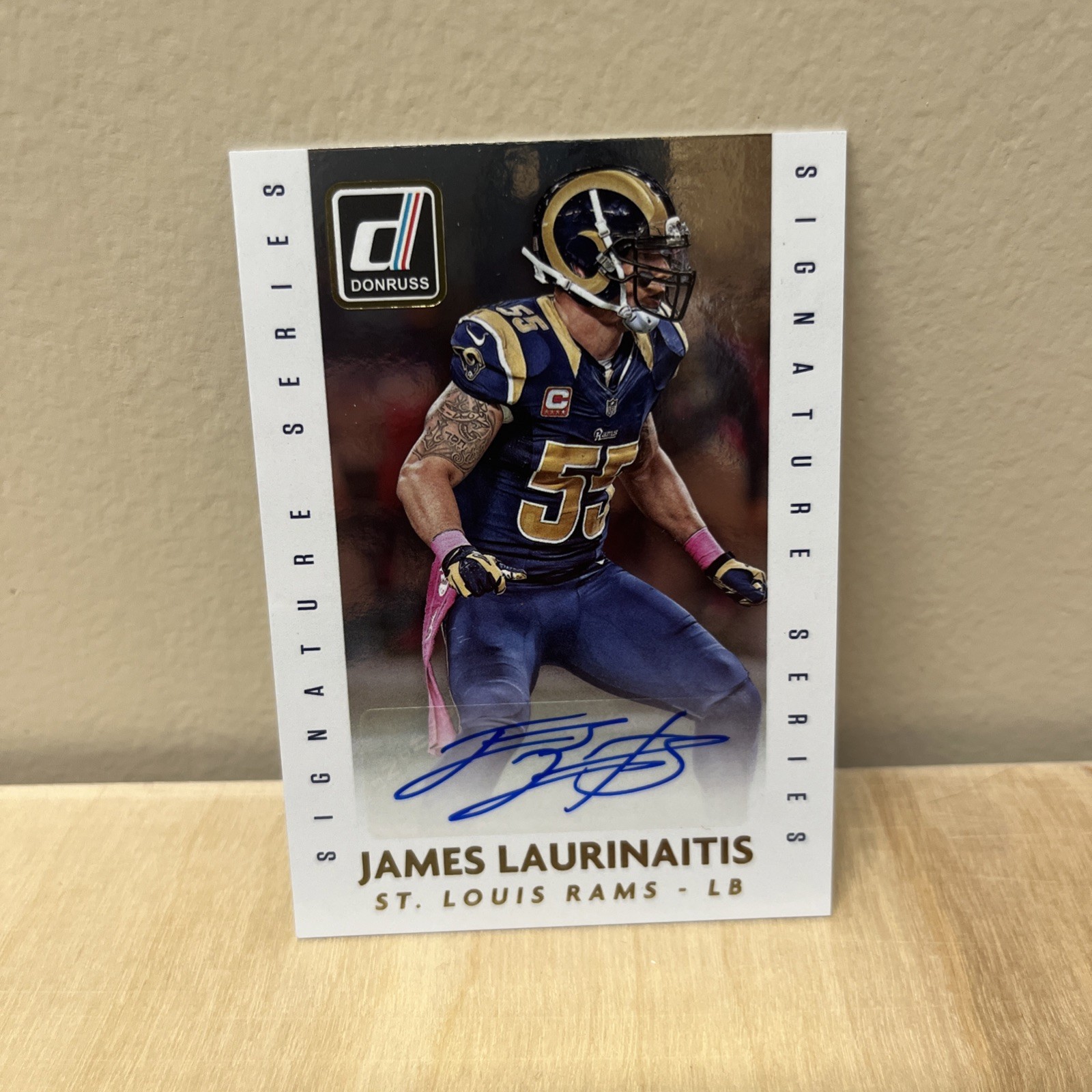 2015 Donruss JAMES LAURINAITIS Signature Series Autograph #DSS-JL Auto Rams
