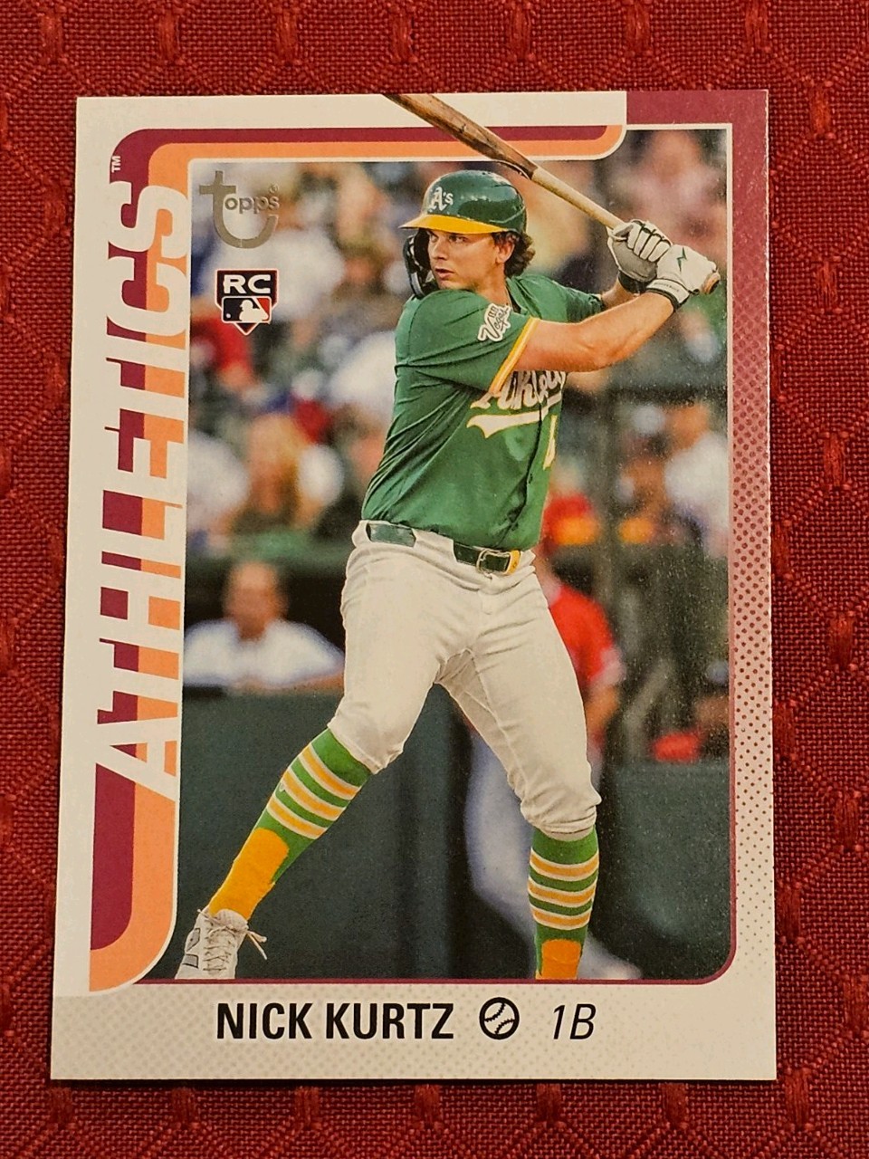2025 Topps Update Series Nick Kurtz #US201 Vintage Stock 23/99 (RC) Oakland A’s
