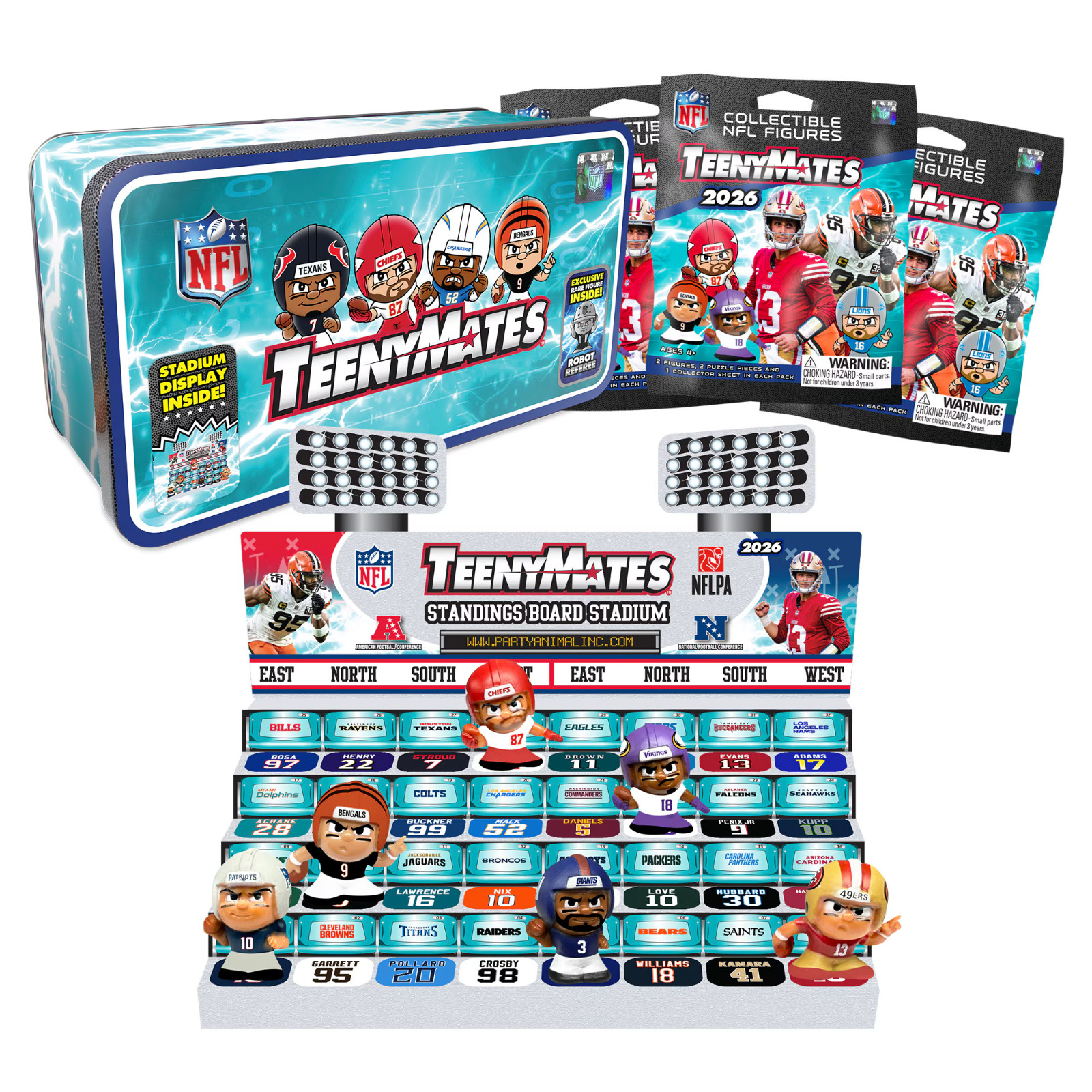 TeenyMates NFL Collector Tin 2026 – Series 14 – NEW