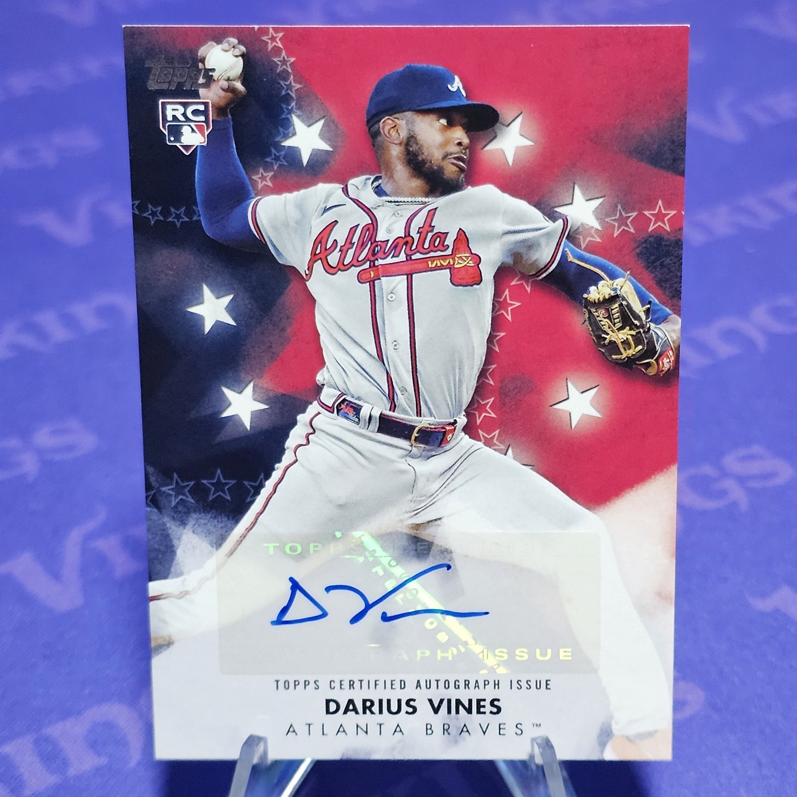 2024 Topps Series 1 Baseball Stars Autograph Darius Vines BSA-VIN Atlanta Braves