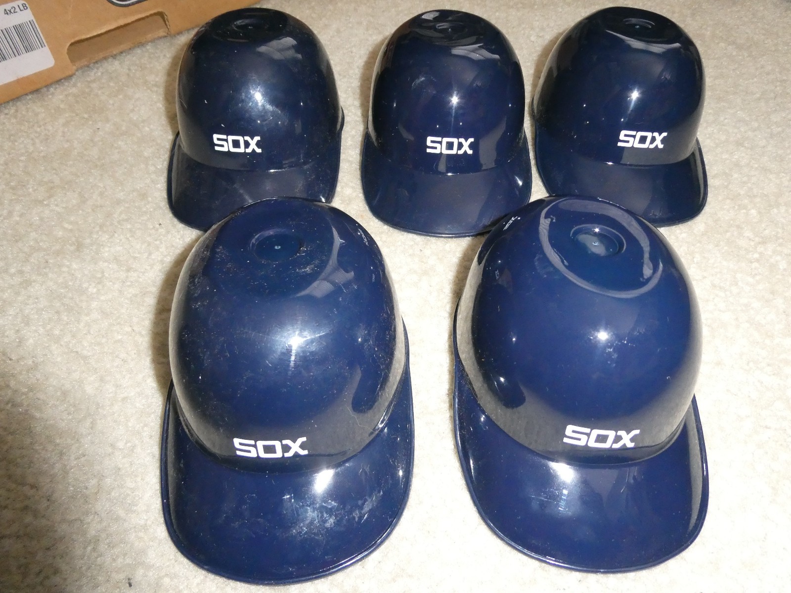 Lot of 5 Vintage MLB Laich White Sox Souvenir Ice Cream Snack Bowl Mini Helmets