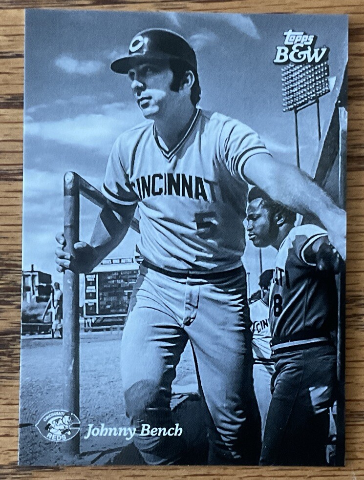 2023 Topps Black & White B & W Johnny Bench, Cincinnati Reds, #72