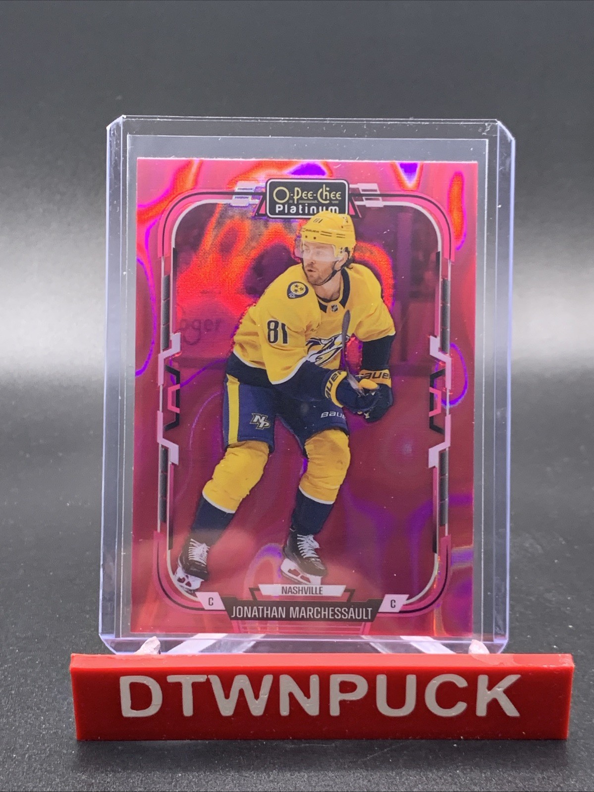 Jonathan Marchessault Pink Magma 2025-26 OPC Platinum #72 Nashville Predators