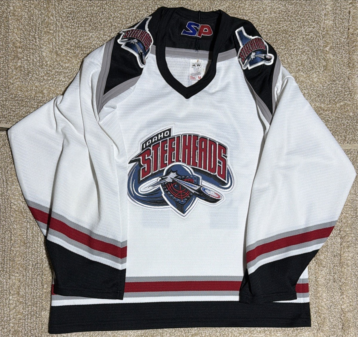 Idaho Steelheads Steelies #14 ECHL Hockey SP White Jersey Size M / Medium
