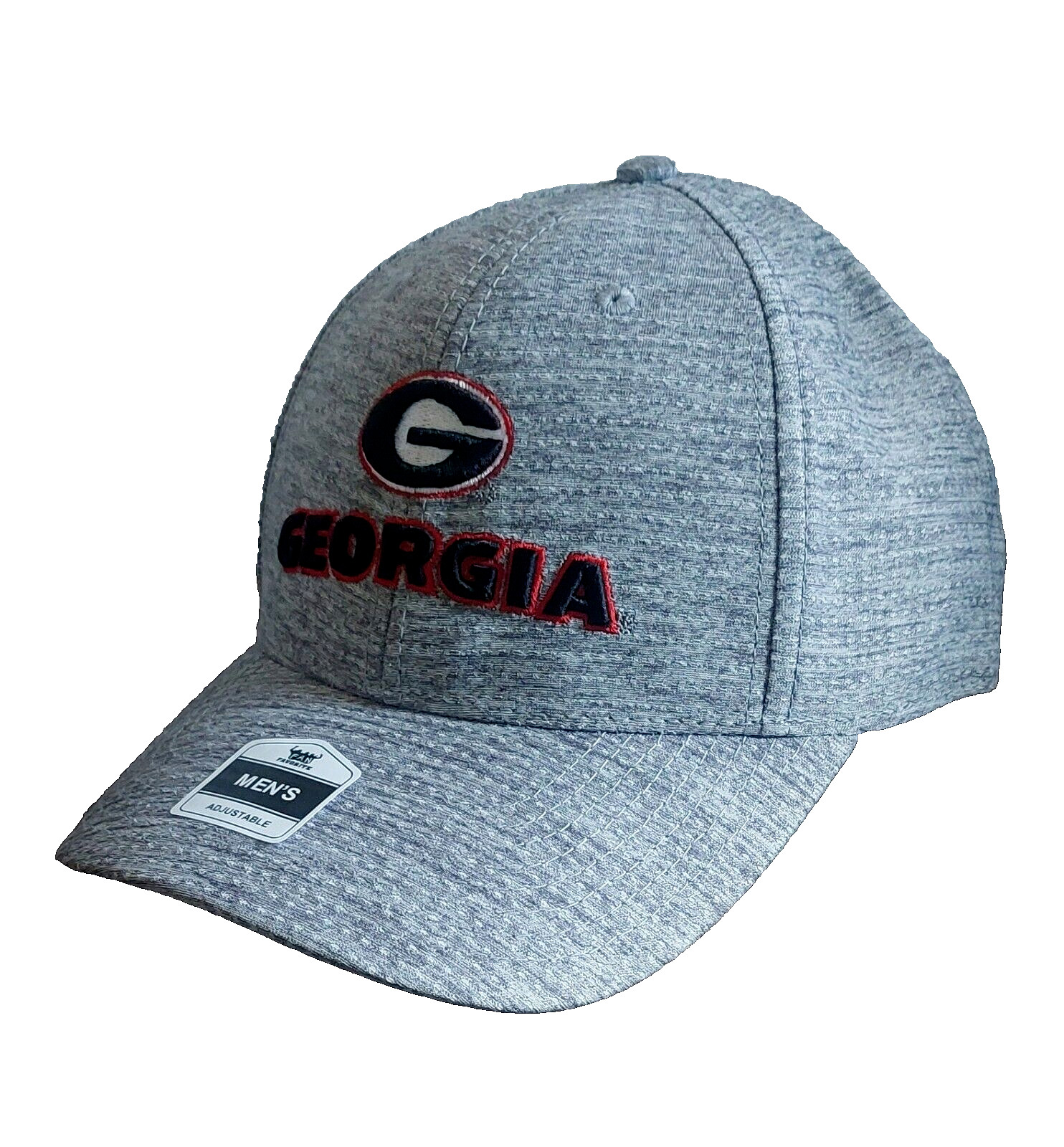GEORGIA BULLDOGS ADJUSTABLE SNAPBACK HAT GRAY MVP STYLE