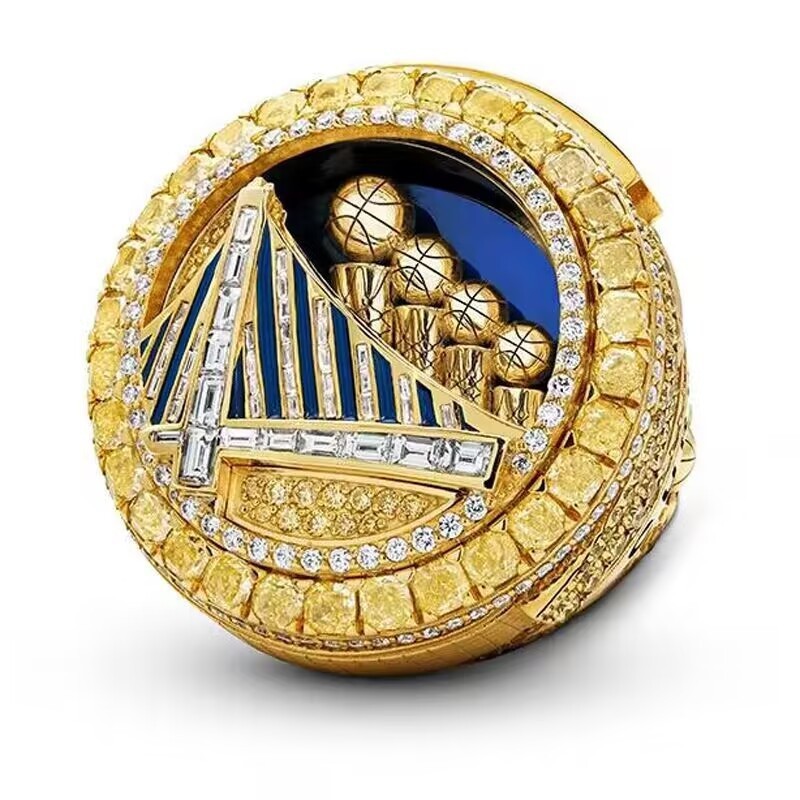 2022 Golden State Warriors Championship Ring with Box Rotating #30 Curry