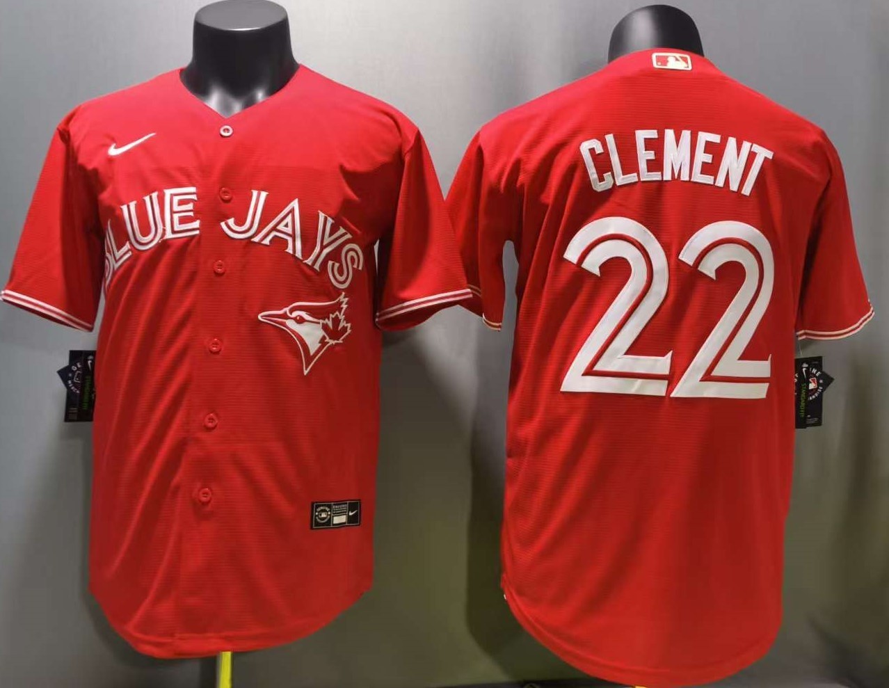 Ernie Clement #22 Toronto Blue Jays Red Canada Day Jersey Men S-3XL