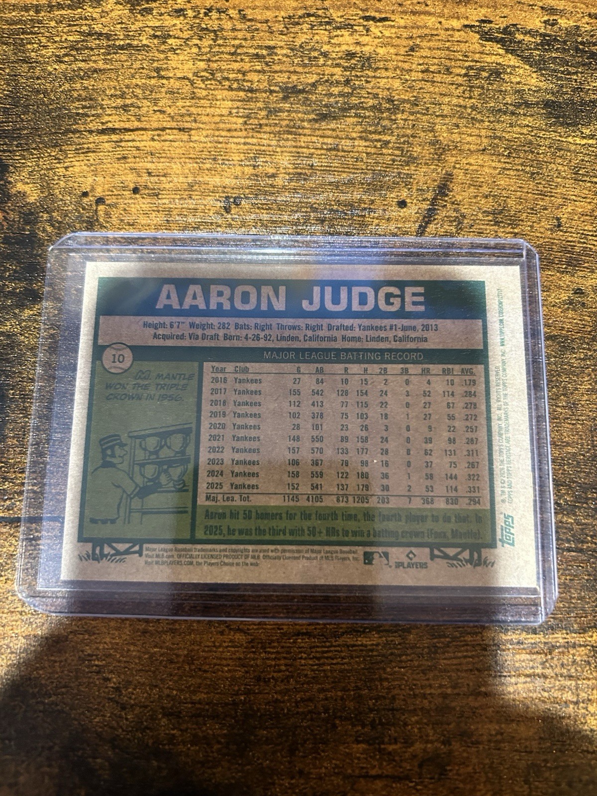 2026 Topps Heritage ⭐AL All-Stars⭐ #10 Aaron Judge – New York Yankees