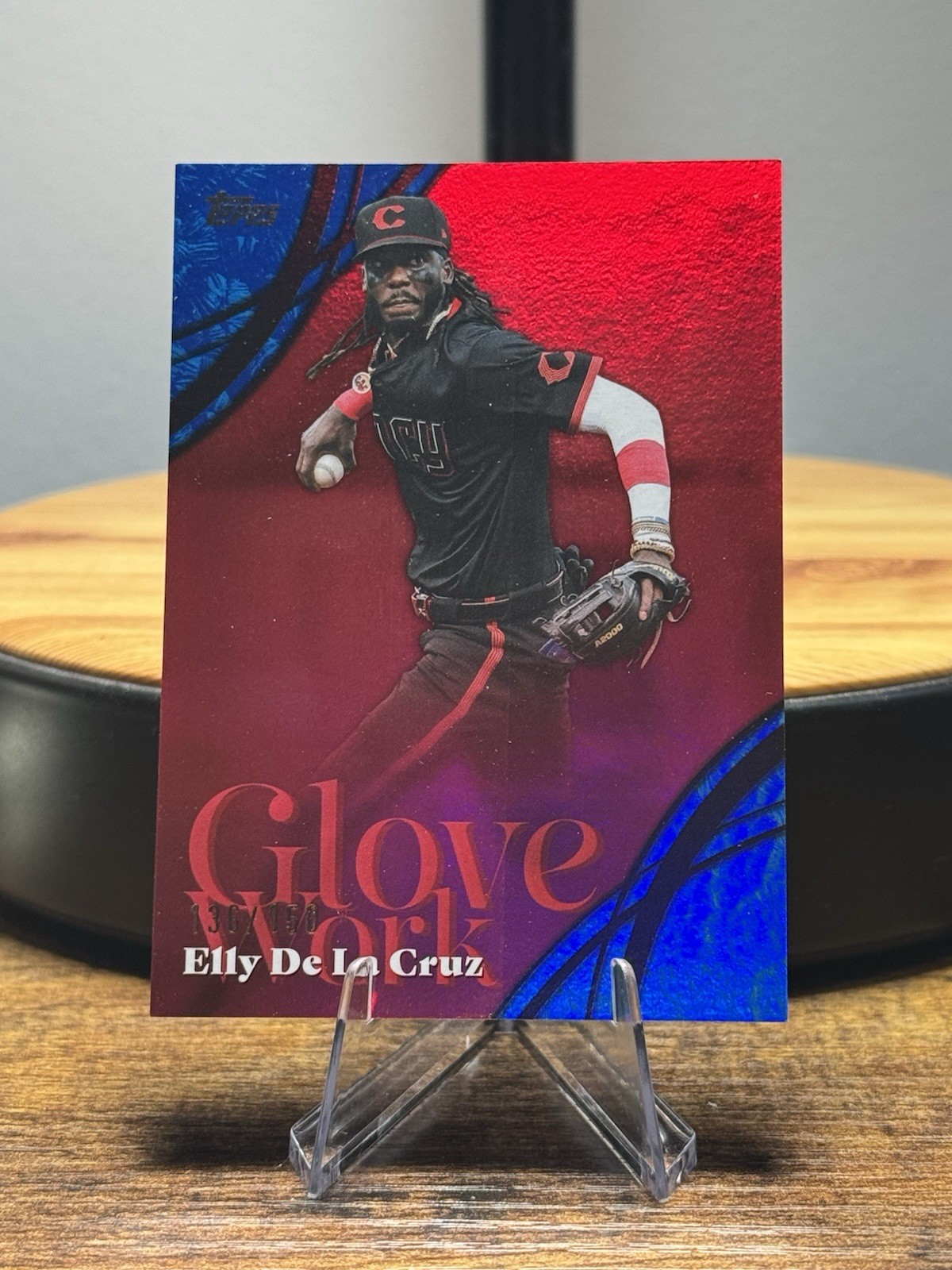 2026 Topps Series 2 – Glove Work – #GW-65 – Elly De La Cruz – Blue Foil /150