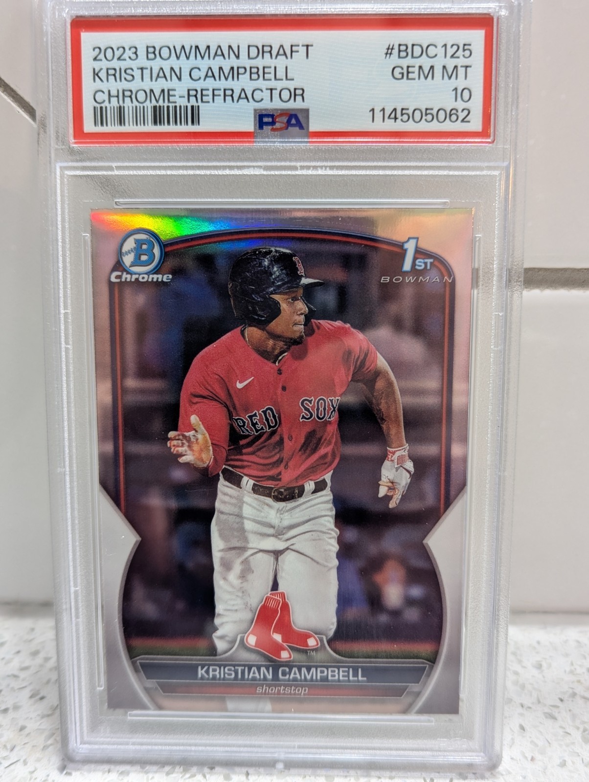 2023 Bowman Draft Chrome Refractor Kristian Campbell 1st PSA 10 Gem Mint