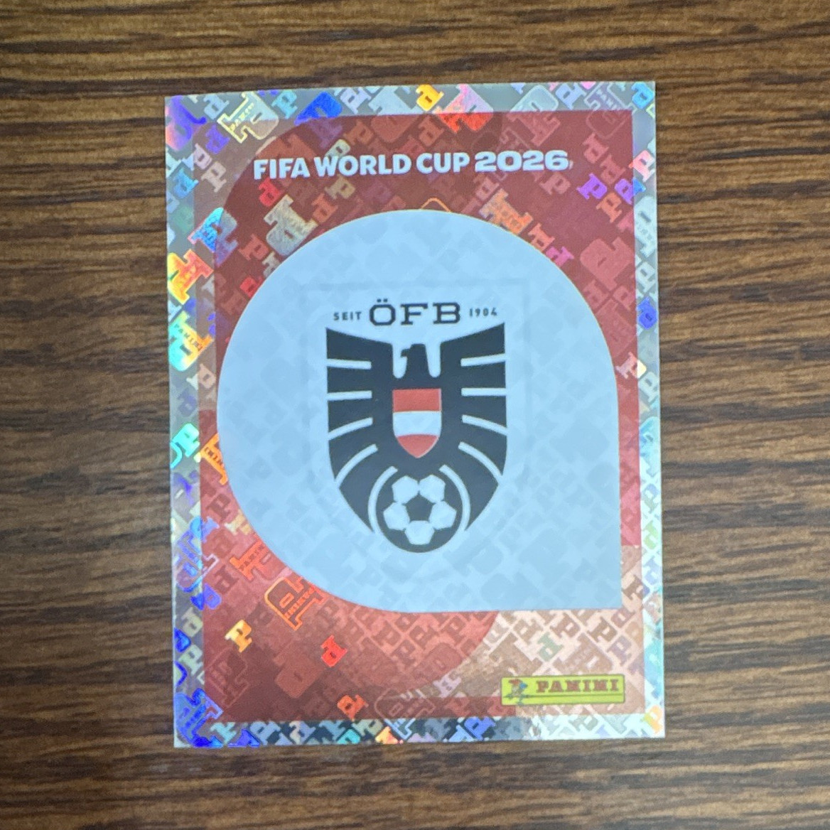 Panini FIFA World Cup 2026 Austria Crest Badge/Logo Sticker AUT 1