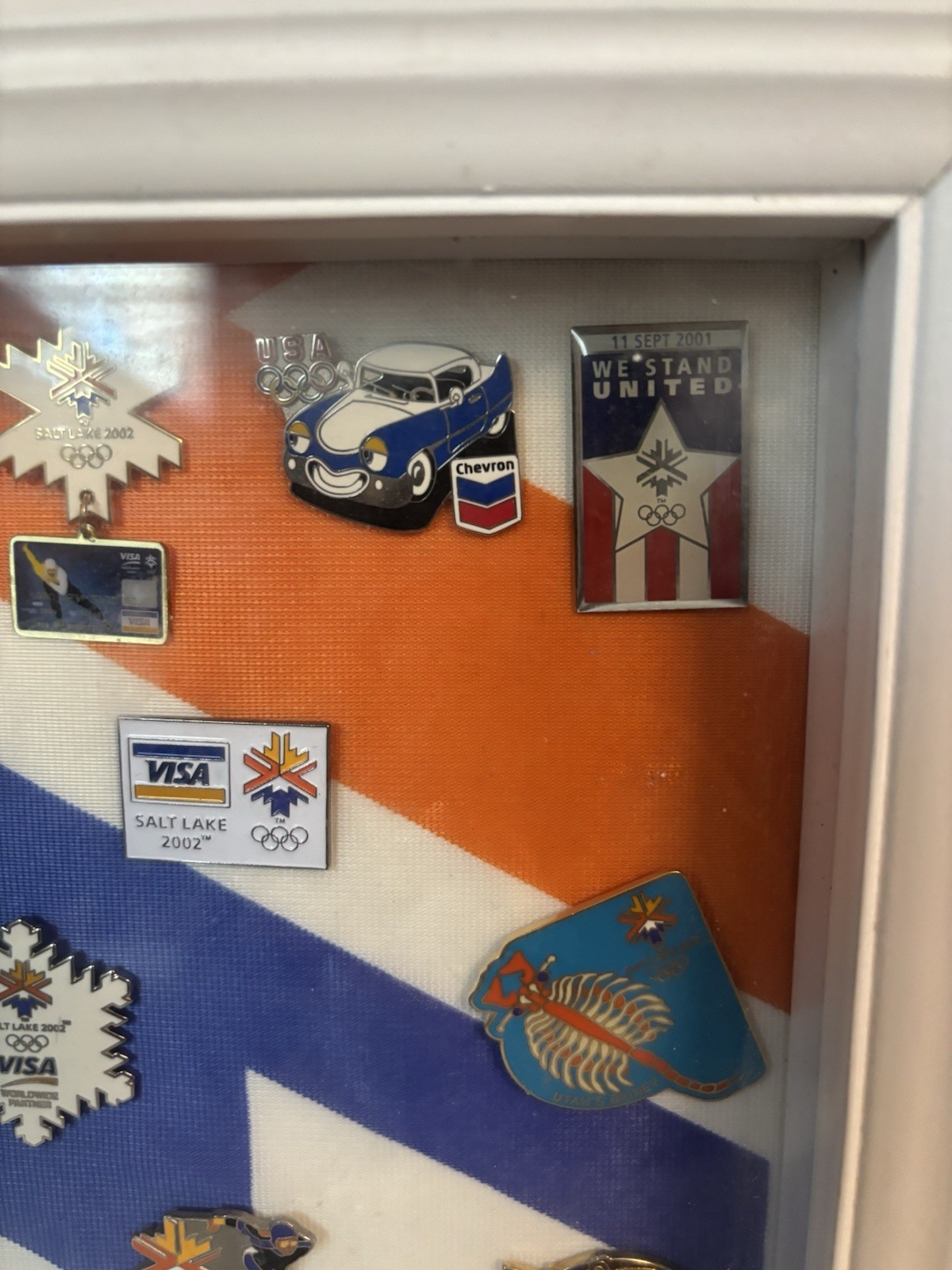Utah 2002 Winter Olympics Pin Collection In Custom Frame SLC Design 14 Total Lot