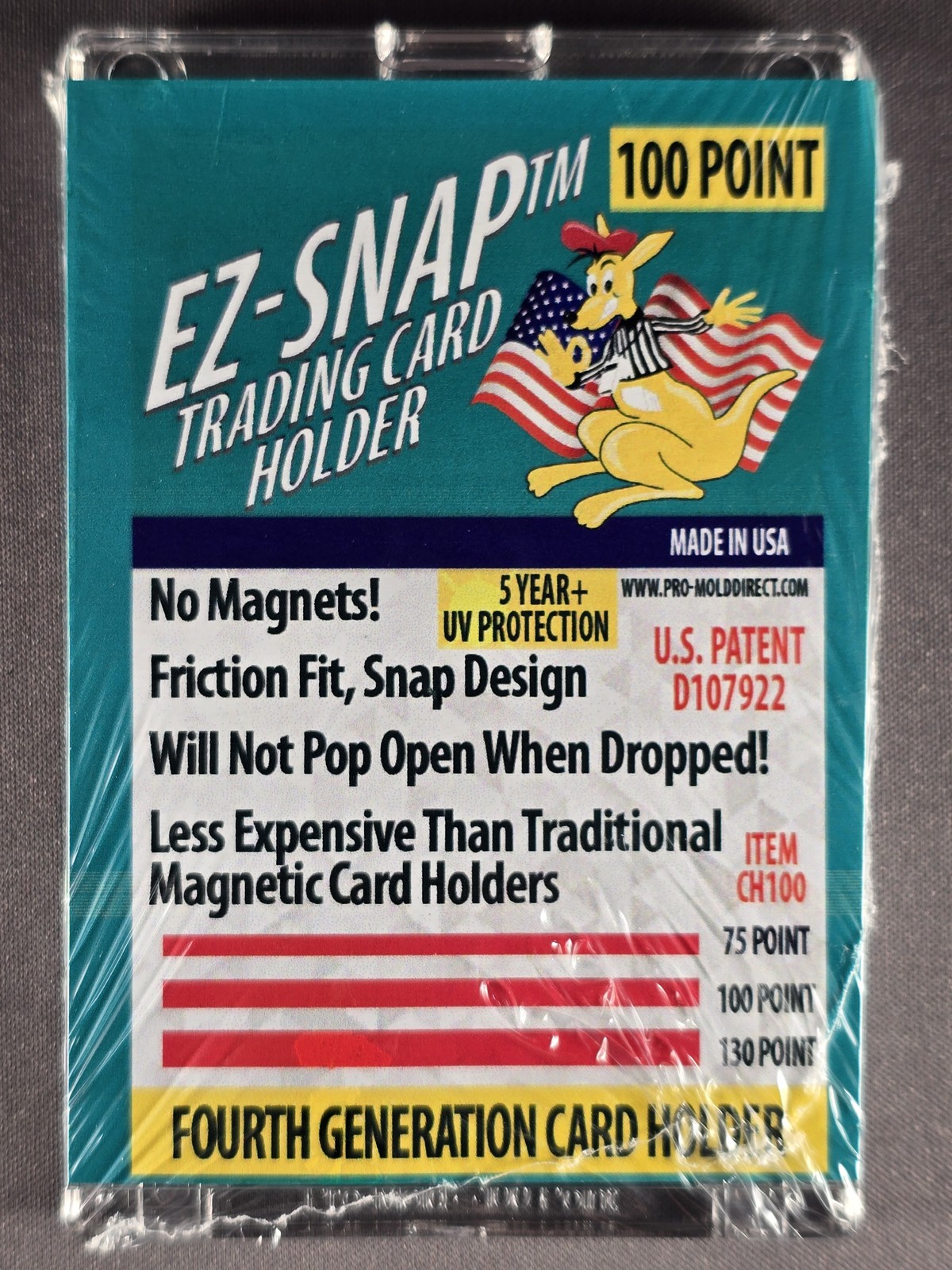 10X Pro Mold 100 Pt. 4th Gen EZ-SNAP Card Holders No Magnets – USA
