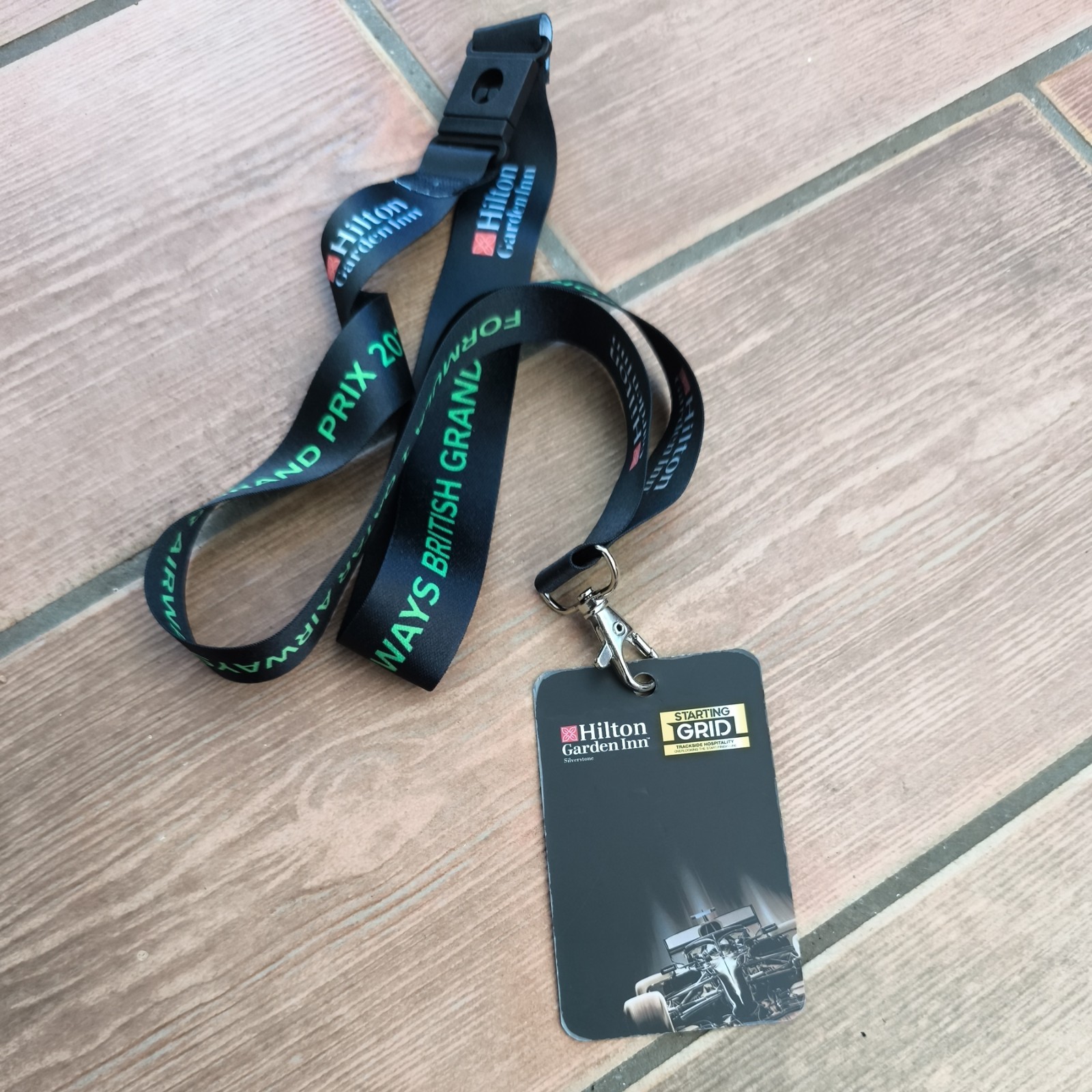 F1. Formula One Lanyard 2025 Silverstone Hilton Garden Inn Saturday. Hospitality