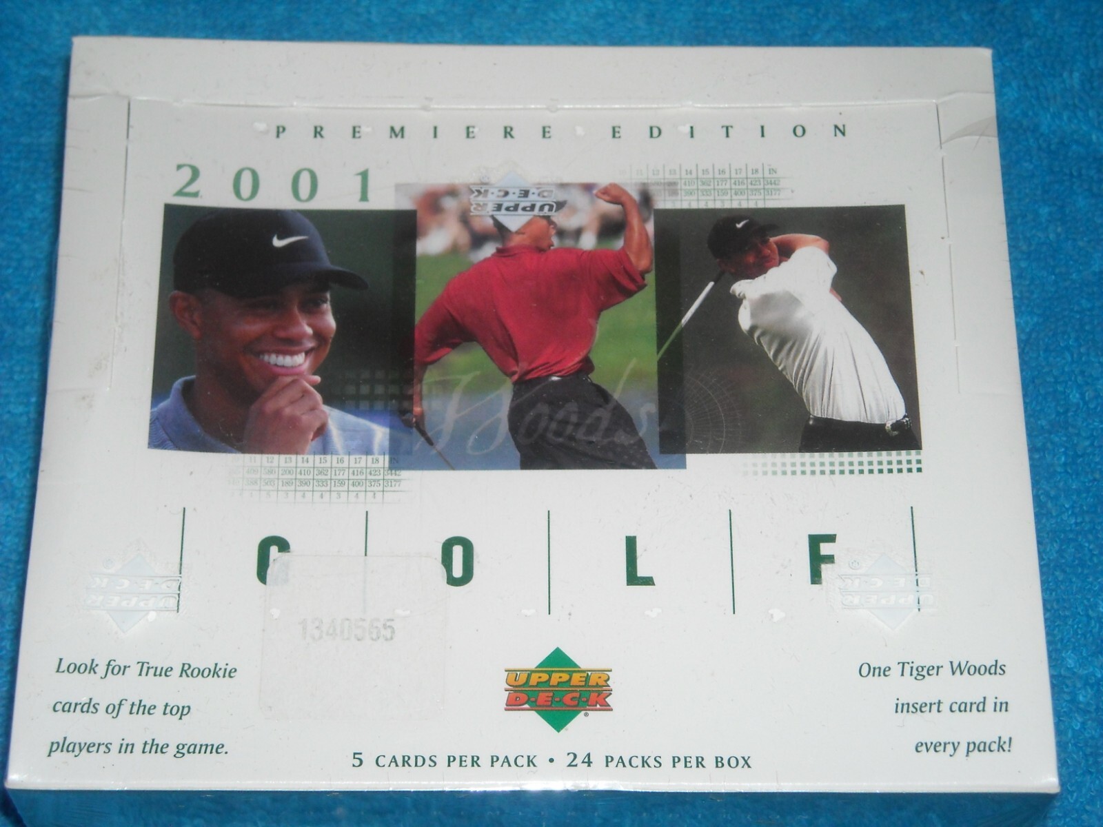 2001 UPPER DECK GOLF FACTORY SEALED GREEN HOBBY PACKS TIGER’S RC YR**2 PACKS**!
