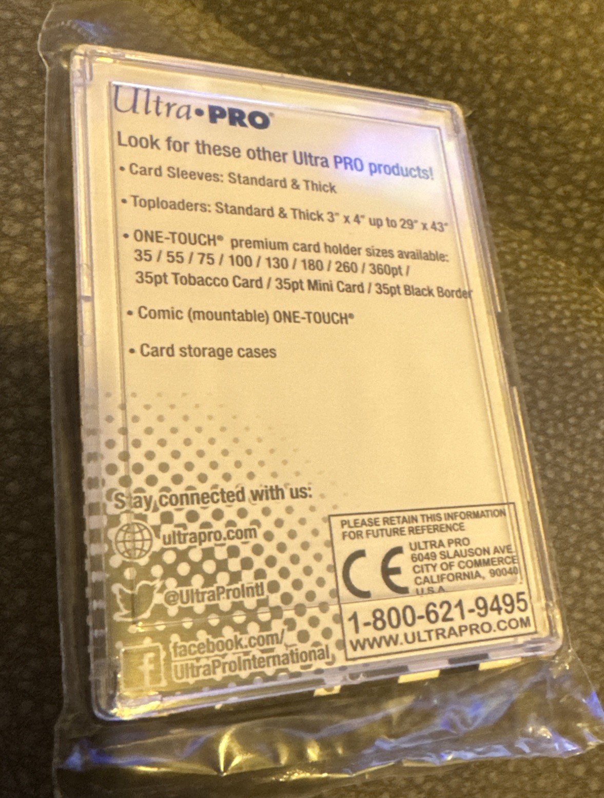 50 Ultra PRO Recessed Snaps Standard Size Card Holder Trading Sports Case