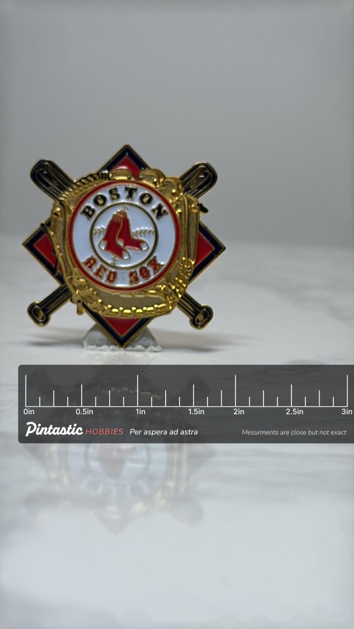 Boston Red Sox Baseball Pin: Red White Gold Enamel – MLB Sports Accessory