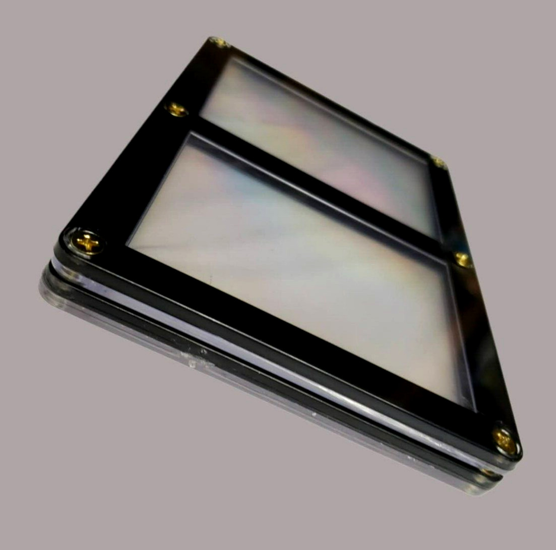 Protecto Double Card Holder SCREWDOWN Crystal Clear Recessed Card Area Lot Of 2