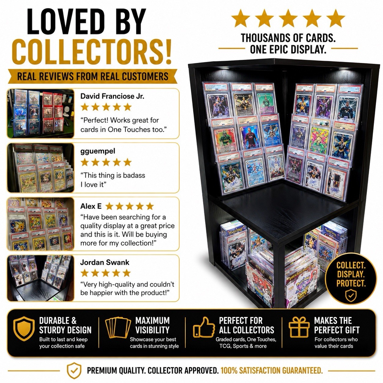 Trading Card Display Tower – Choose Color & Variant