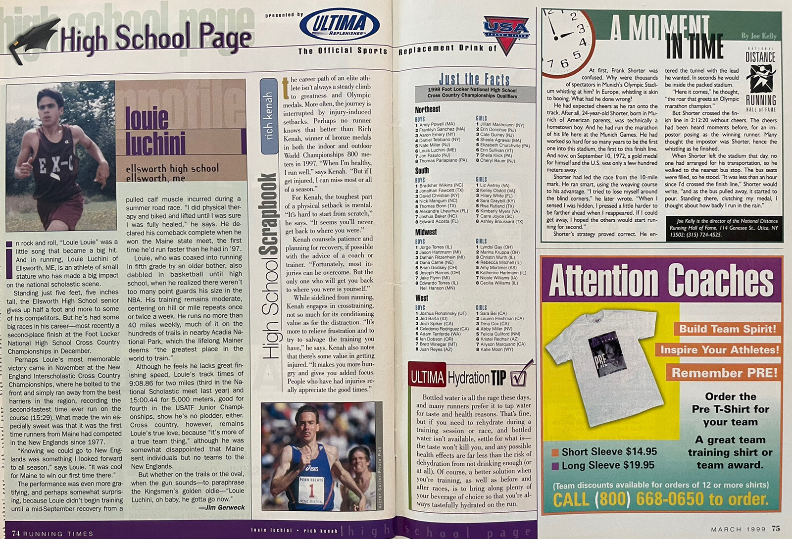 1999 Running Times Magazine March Shoe Buyer Guide, Nike ad