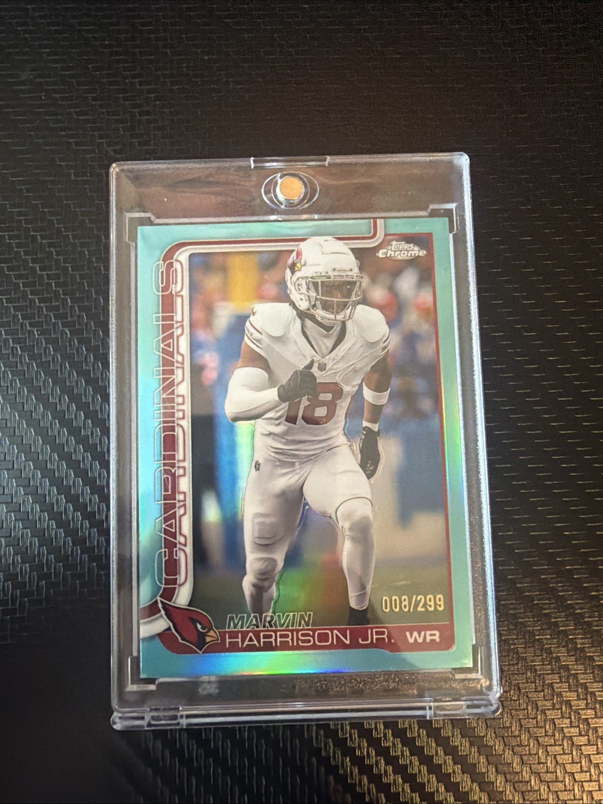 Topps 2025 Chrome Football Marvin Harrison Jr. Cardinals #1 Teal Refractor /299