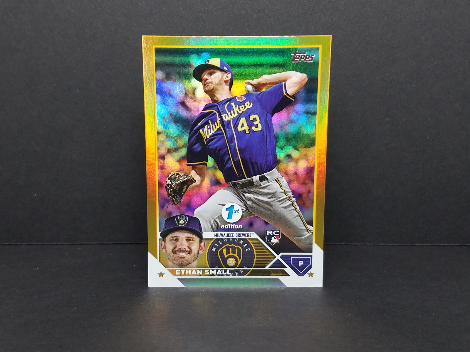2023 Topps 1st Edition #87 Ethan Small, Brewers – Gold Foil Parallel Insert