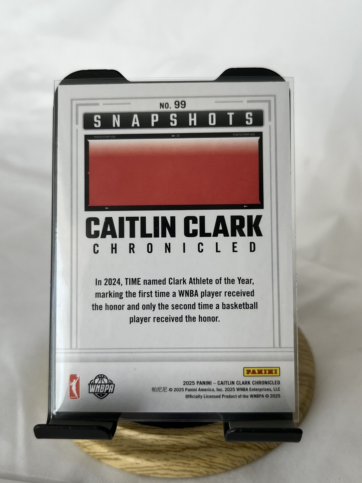 2025 Panini Caitlin Clark Chronicled #99 Snapshots TIME Athlete of the Year