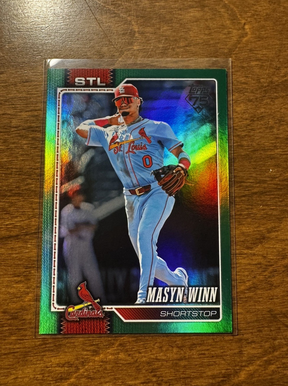 2026 Topps Series 2 Masyn Winn Green Foil /99 #526 Cardinals
