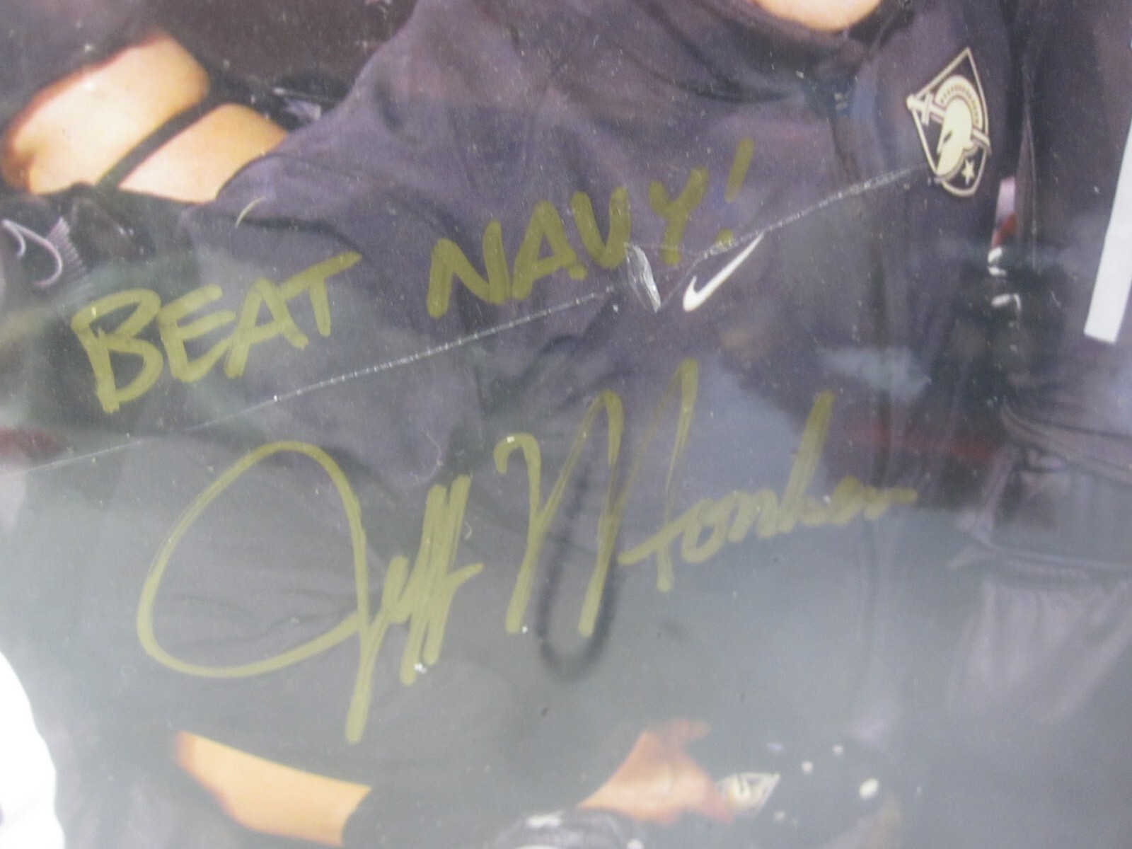 Army West Point vs Navy 2016 Print #82/200 – Signed by Coach Jeff Monken – New