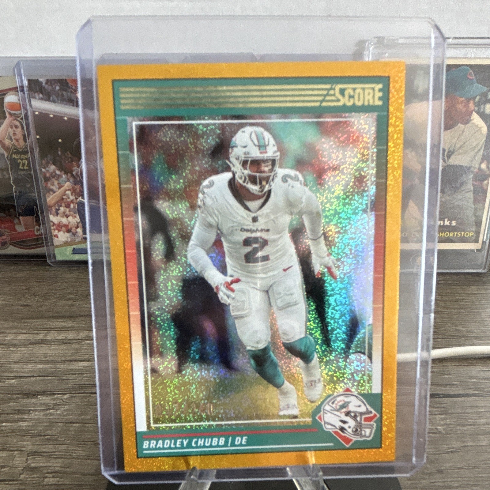 Panini 2024 Score Bradley Chubb Gold Parallel #173 Miami Dolphins NFL Card /240