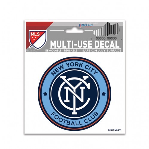 NYC FC 3×4 Inches Multi Use Decal Window, Car or Laptop! Reusable New York City