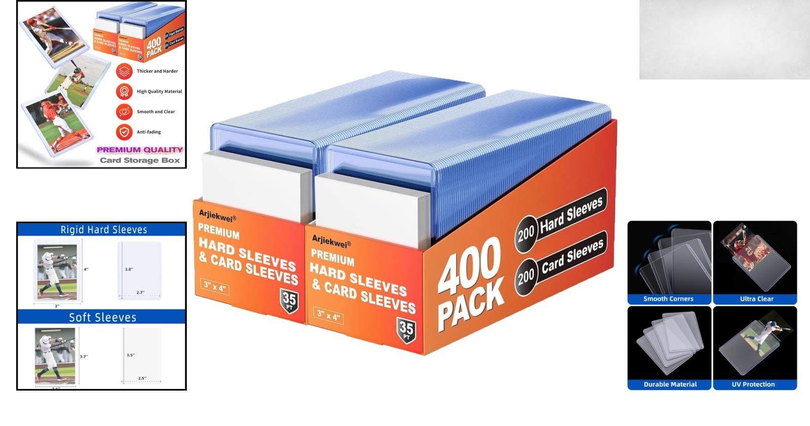 Complete Card Preservation Set: Hard and Soft Sleeves for All Standard Cards