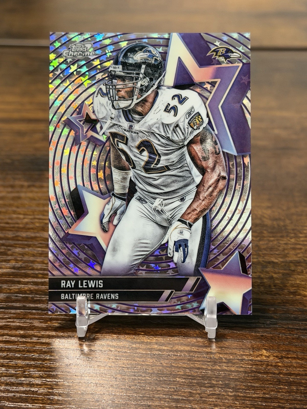 2025 Topps Chrome Cosmic – Ray Lewis Ravens – Starfractor